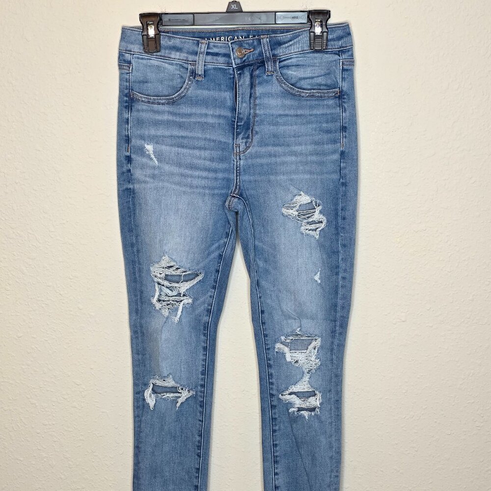 American Eagle Hi-Rise Distressed Women's Jegging, Size 6 Regular